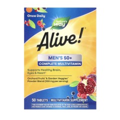 Nature's Way, Alive! полноценный поливитаминный комплекс для мужчин старше 50 лет, 50 таблеток